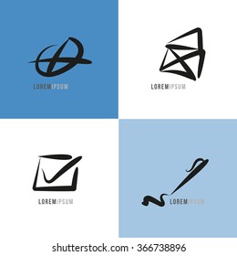 Logos Design. Business. Vector. Calligraphy