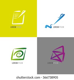 Logos Design. Business. Vector. Calligraphy
