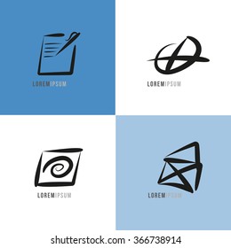 Logos Design. Business. Vector. Calligraphy