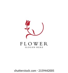 Logos of flowers, roses, lotus flowers, and other types of flowers. By using the concept of vector design.
