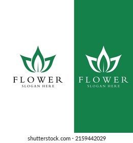 Logos of flowers, roses, lotus flowers, and other types of flowers. By using the concept of vector design.