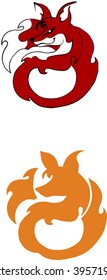 logos in the form of a fox on a white background