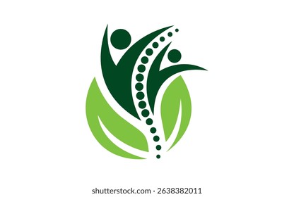 Logos of green Human leaf ecology nature element icon