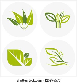 logos of green leaf