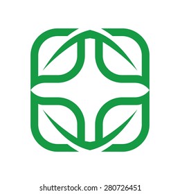 logos of green leaf botany logo template - icon vector