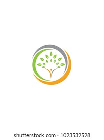 Logos of green leaf ecology nature element vector icon