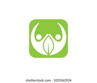 Logos of green leaf ecology nature element vector icon