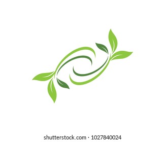 Logos of green leaf ecology nature element vector icon