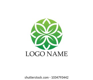 Logos of green leaf ecology nature element vector icon