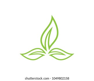 Logos of green leaf ecology nature element vector icon