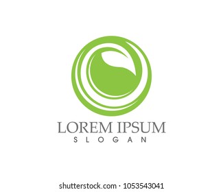Logos of green leaf ecology nature element vector icon..