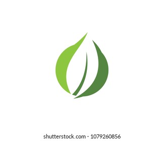 Logos of green leaf ecology nature element vector icon