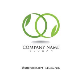 Logos of green leaf ecology nature element icon