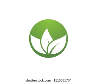 Logos of green leaf ecology nature element vector icon