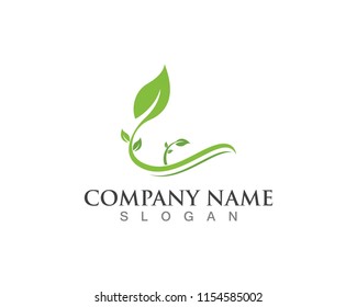 Logos of green leaf ecology nature element vector icon