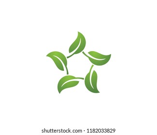 Logos of green leaf ecology nature element vector icon