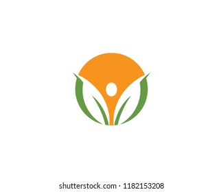 Logos of green leaf ecology nature element vector icon