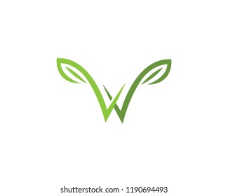 Logos of green leaf ecology nature element vector icon