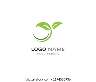 Logos of green leaf ecology nature element vector icon