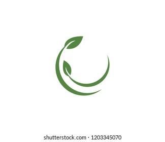 Logos of green leaf ecology nature element vector icon