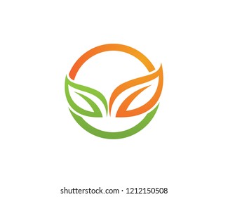 Logos of green leaf ecology nature element vector icon