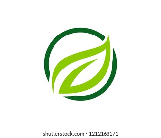 Logos of green leaf ecology nature element vector icon
