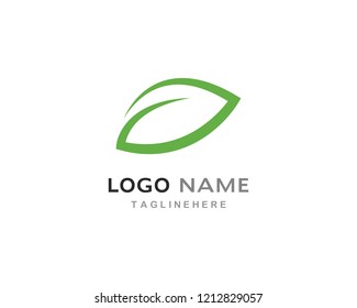 Logos of green leaf ecology nature element vector icon