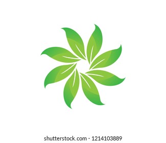 Logos of green leaf ecology nature element vector icon