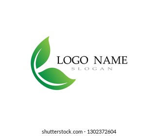 Logos of green leaf ecology nature element vector icon