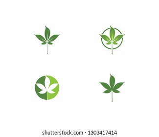 Logos of green leaf ecology nature element vector