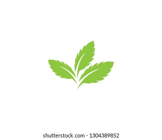 Logos of green leaf ecology nature element vector
