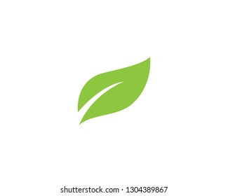 Logos of green leaf ecology nature element vector