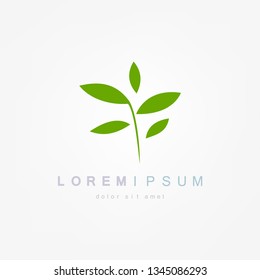 Logos of green leaf ecology nature element vector icon