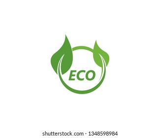 Logos of green leaf ecology nature element vector icon