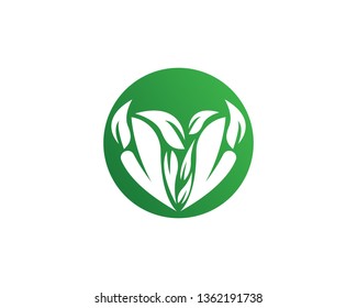 Logos of green leaf ecology nature element vector icon - Vector