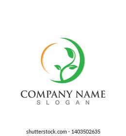 Logos of green leaf ecology nature element vector icon