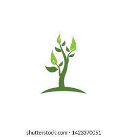 Logos of green leaf ecology nature element vector icon

