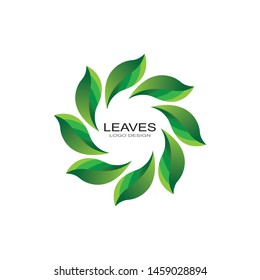 Logos of green leaf ecology nature element vector icon