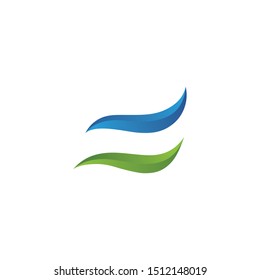 Logos of green leaf ecology nature element vector