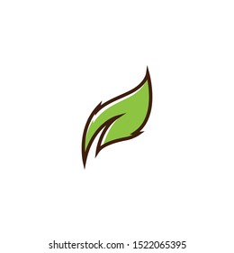 Logos of green leaf ecology nature element vector icon
