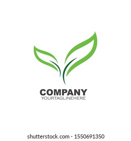 Logos of green leaf ecology nature element vector icon
