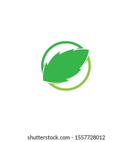 Logos of green leaf ecology nature element vector icon
