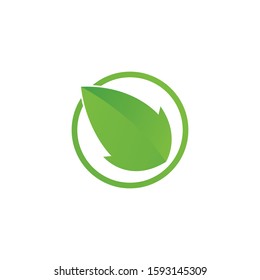 Logos of green leaf ecology nature element vector icon