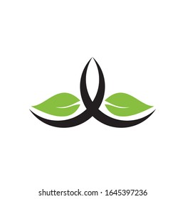 Logos of green leaf ecology nature element vector icon. flat logo design vector 