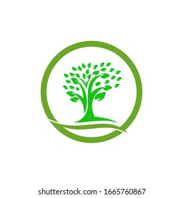 Logos of green leaf ecology nature element vector icon