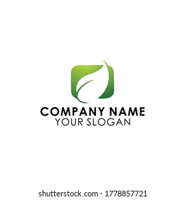 Logos of green leaf ecology nature element vector icon