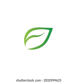 logos of green leaf ecology nature element vector