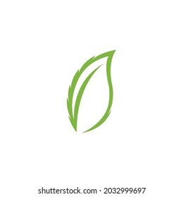 logos of green leaf ecology nature element vector