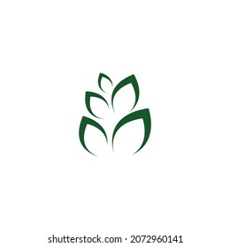 Logotipos de ecología de hoja verde elemento de naturaleza icono vector
