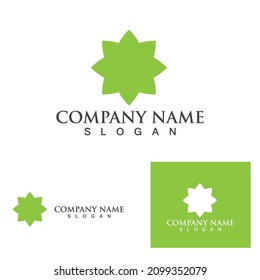 logos of green leaf ecology nature element vector